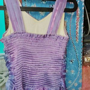 Lavender Colour Princess Gown For Women