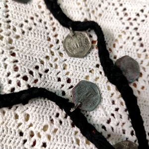 Antique Tribal Long Coin Neckpiece