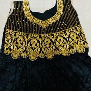 anarkali black dress