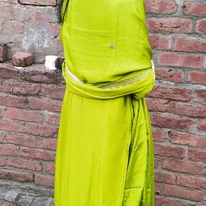 Olive Green Women Designer Kurta, Dupata & Bottom