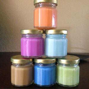 6 Set Colourful Jar Candles