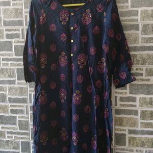 Blue Kurti.Size : L