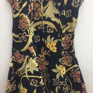 Black & Yellow Floral Dress