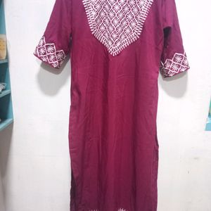 Purple Straight Kurta