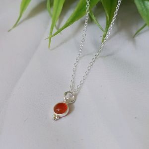 Original Silver With Carnelian Dainty Chain