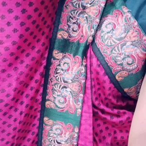 Beautiful Queen Pink Pashmina Silk Saree