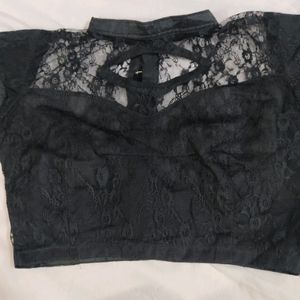 New Awesome Black Netted Blouse