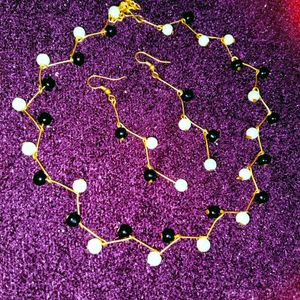 🎖️Dual Beaded(Black&White)Choker Set