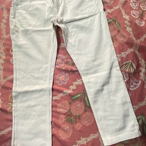 White  Skinny Fit Jeans Men’s Of Size 36