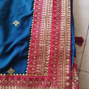 Blue Heavy Work Saree