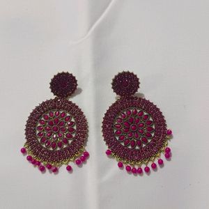 Magenta Earings