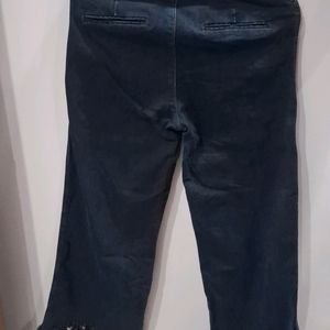 Flared Jeans With Side Zip