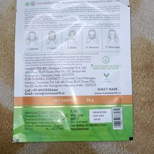 Mama Earth Vitamin C Bamboo Sheet Mask