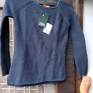 Beautiful Fit Blue Woolen  Top