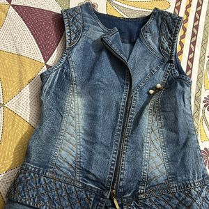 Denim Sleeveless Jacket