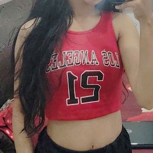 Women Red Tank Top