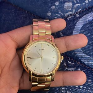 TIMEX ANALOG CHAMPAGNE WATCH