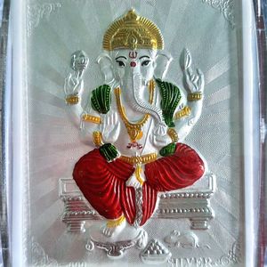 999 Pure Silver Diwali Special Ganeshji Frame