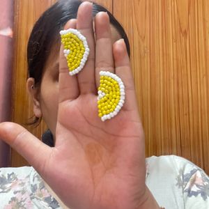 Lemon Handmade Stud Earring