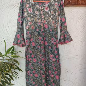 Greyish Pink with a Hint of Green colour Kurta