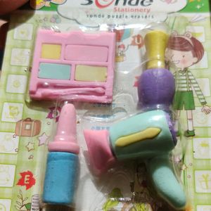 Kids Miniature Toy Eraser Beauty Set