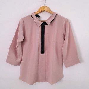 Only Today Cute Baby Pink Office Classy Top