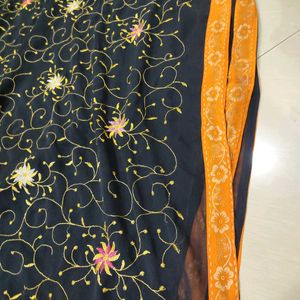 Festive Black Colored Saree