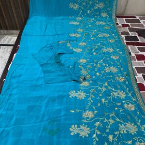 Blue Wedding Saree