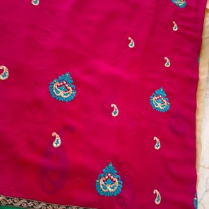 Beautiful Dark pink Saree