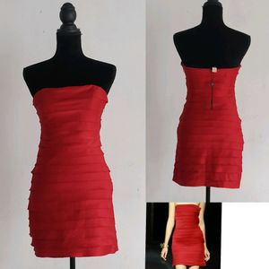 Y2k Cherry Red Cocktail Dress