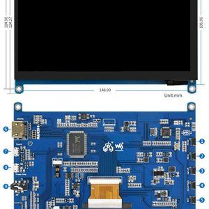 WAVE SHARE QLED TOUCH DISPLAY 7" Like New