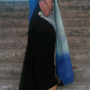 Girlish Look Fancy Saree