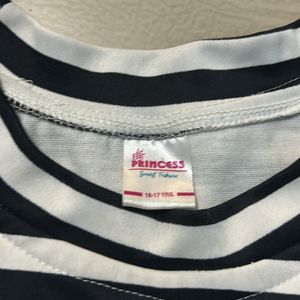 Zebra Lined Top