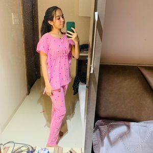 Pink Affordable Night Suit