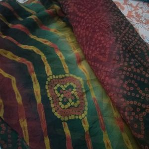 Chiffon Bandini Print Saree