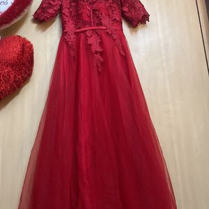 Corean China Red Hot Gown