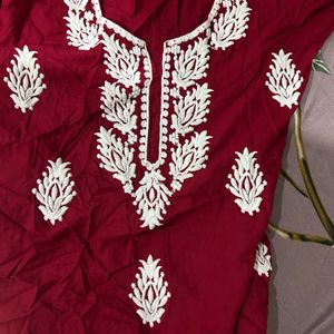 Chikankari Short Kurti