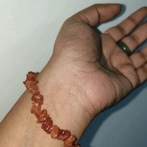 Natural Red Carnelian Chips Bracelet