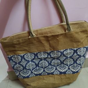 Jute cloth big size handbag