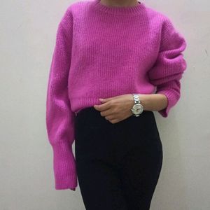 women cute hot pink pinteresty sweater