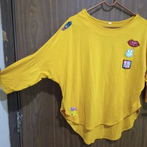 Bright Yellow Crop Top Trendy Fit For Youth