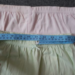 2 Pastel Colour Pants Ladies