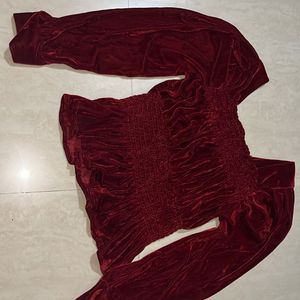 velvet Cute Crop Top