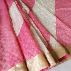 Pretty Fancy Saree With Blouse