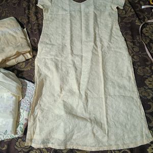 Cotton Chikankari Kurta Set 3 Pcs