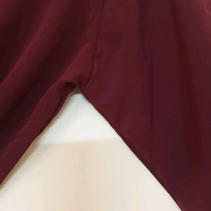 Maroon Double Flare Sleeves Top Nd Night Dress