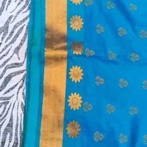 blue colour saree