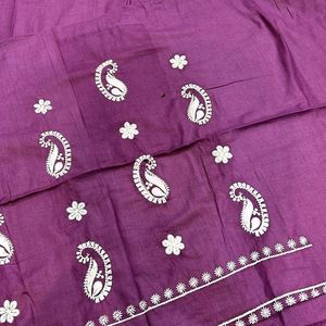 Pure Cotton Lucknowi Embroidery Suits