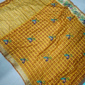 Mustard Yellow Formal Classic Saree