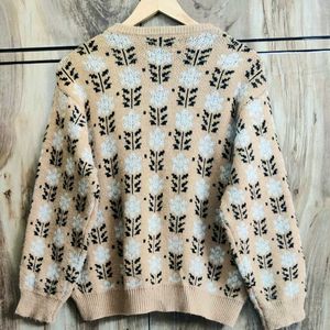 Light Brown Design Cardigan Size-38